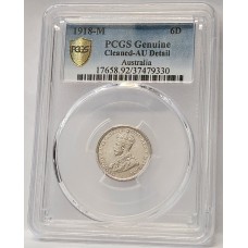 AUSTRALIA 1918 . SIXPENCE . GENUINE AUSTRALIA 1918 . SIXPENCE . GENUINE